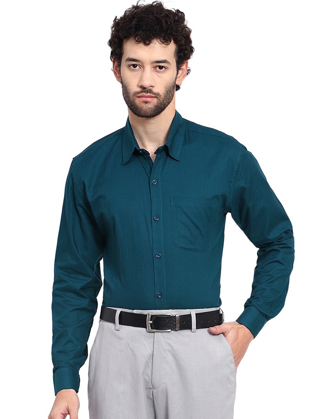 

Tee Projekt Standard Spread Collar Formal Shirt, Turquoise blue