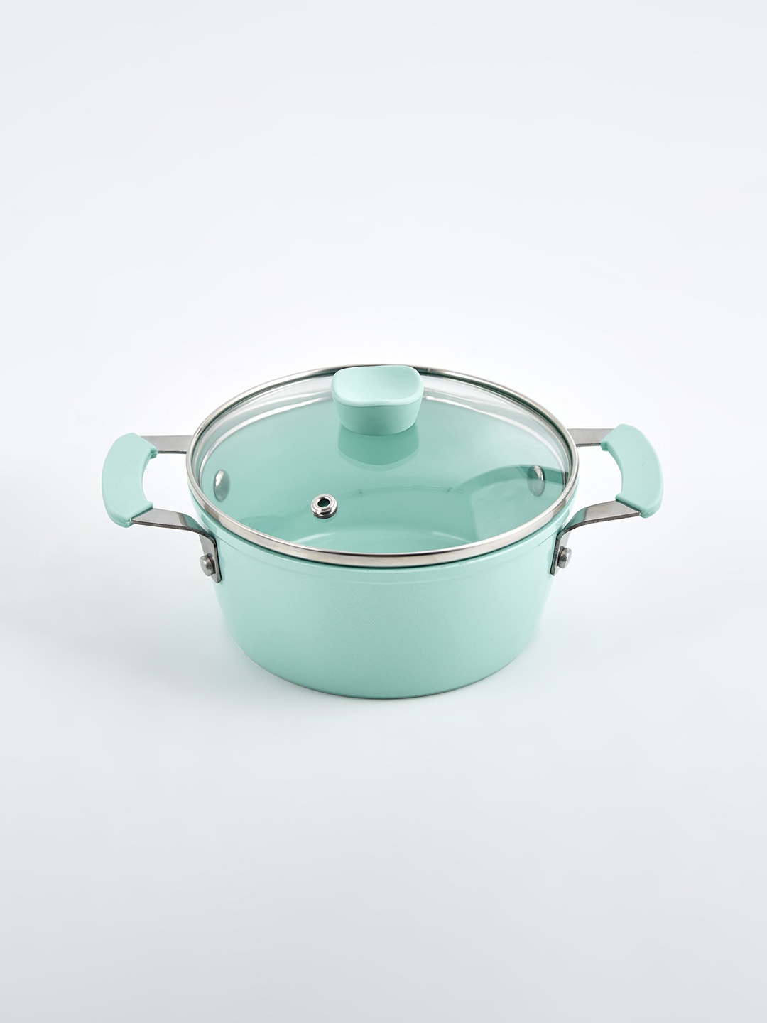

Home Centre Green 2 Pieces Dishwasher Safe Non-Stick Mini Casserole with Lid 800ml
