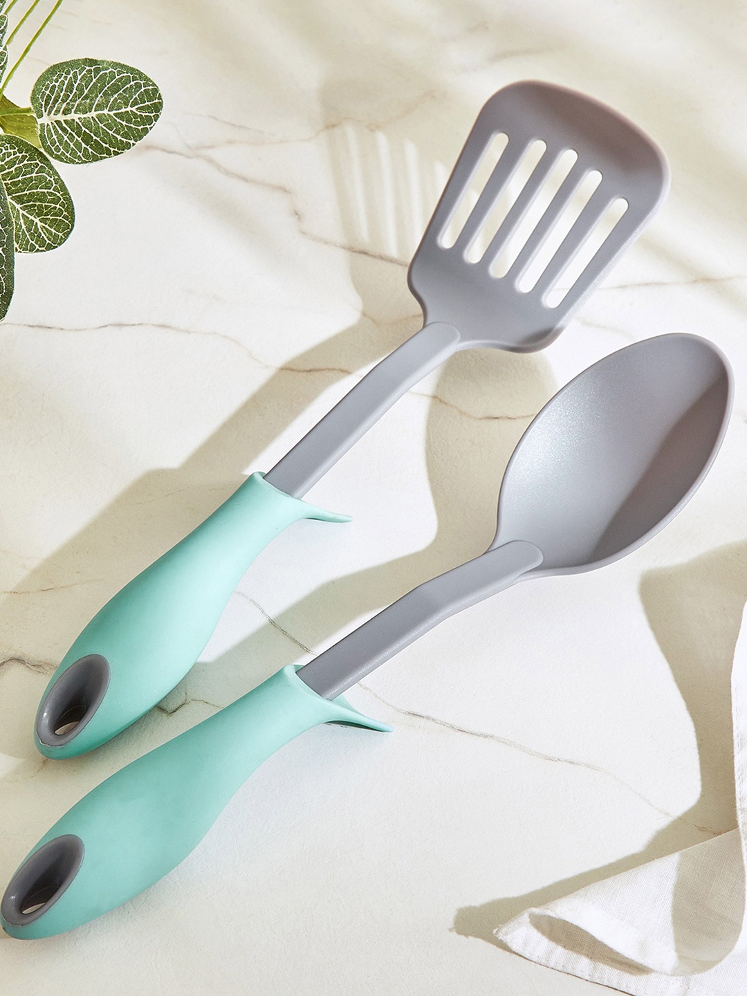 

Home Centre Blue & Grey Textured Nylon Spoon With Handle