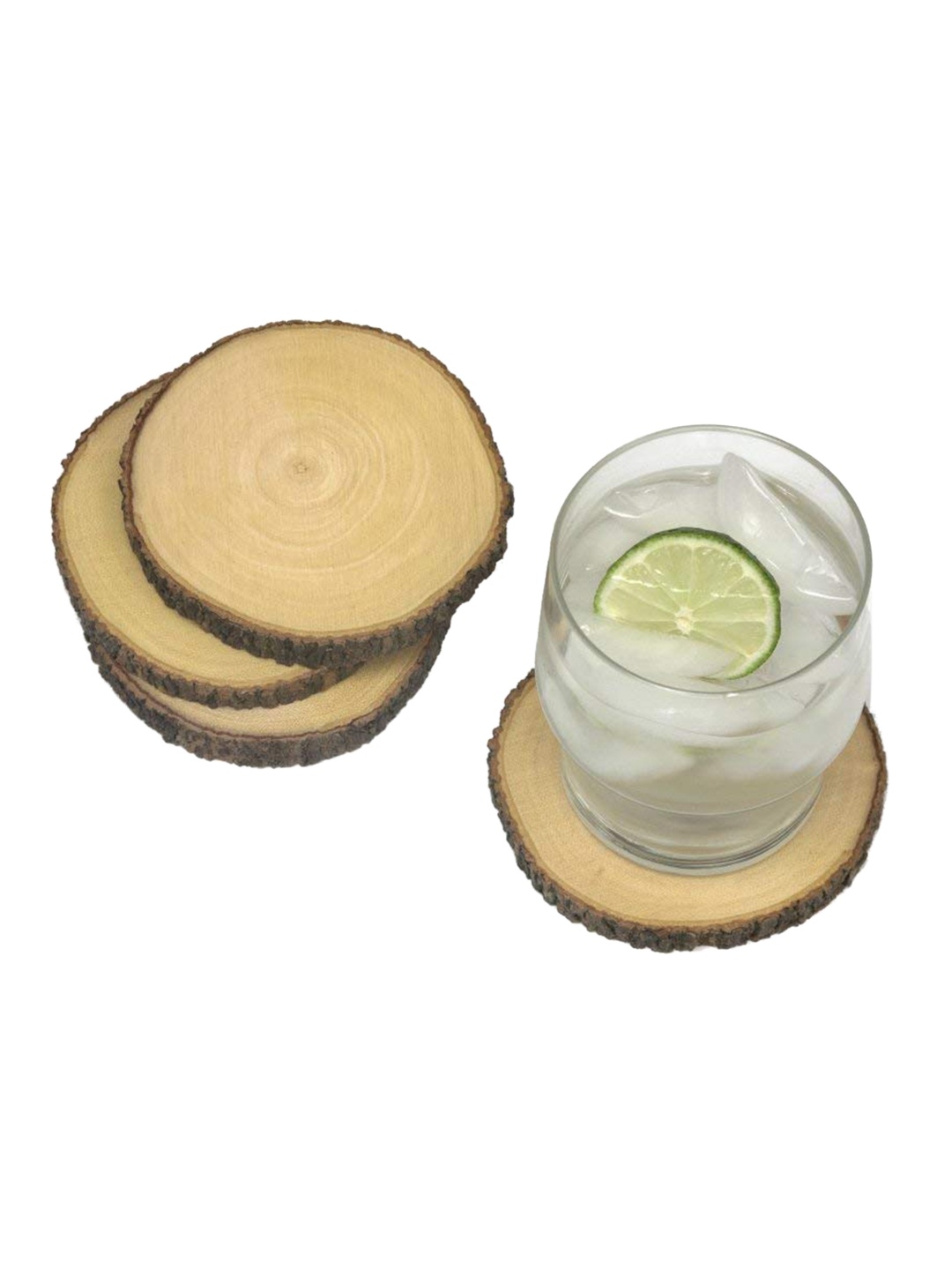 

WHITEWHALE Brown 8 Pcs Wooden Coaster