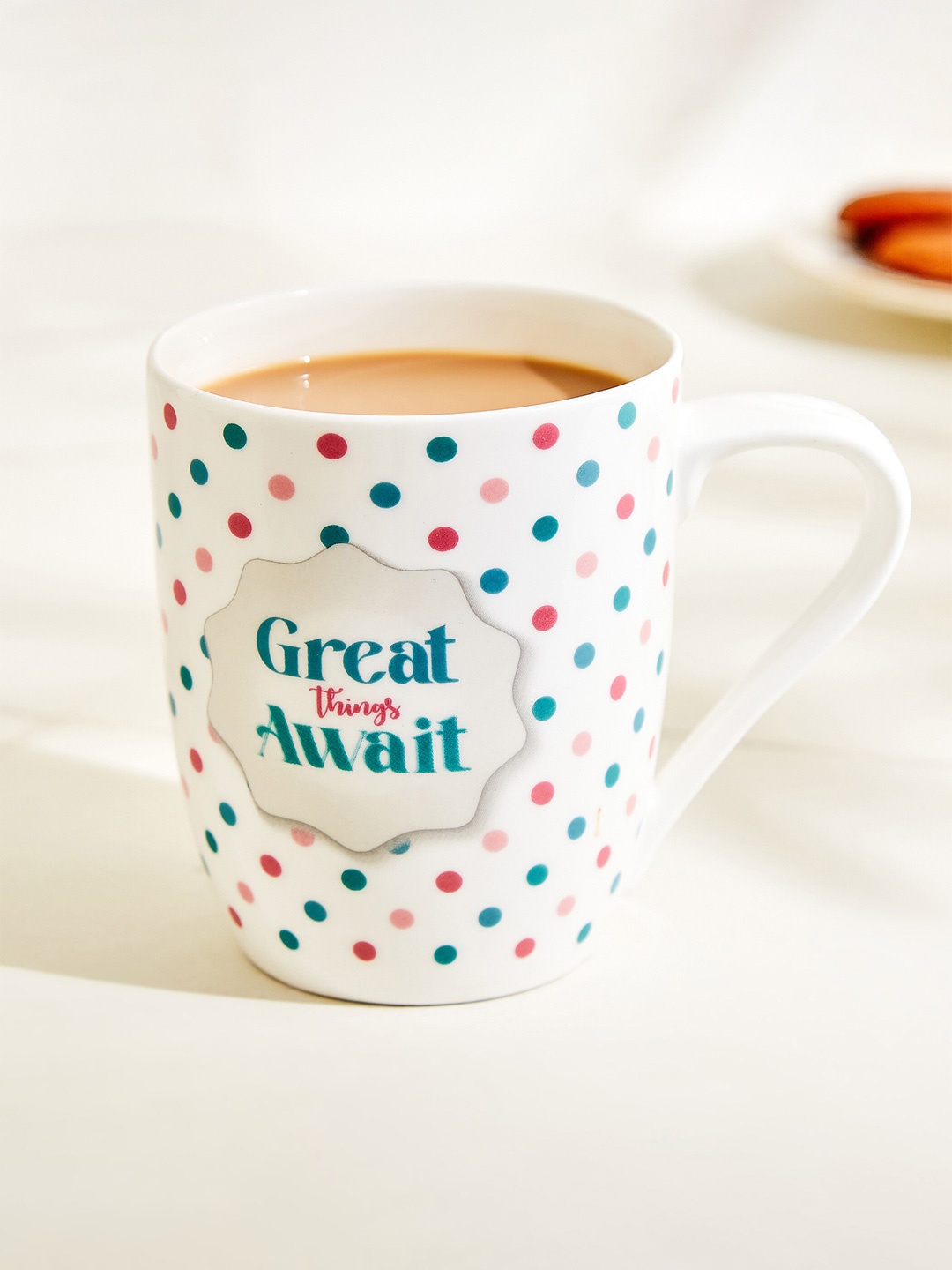

Home Centre White Printed Bone China Mug 350ml