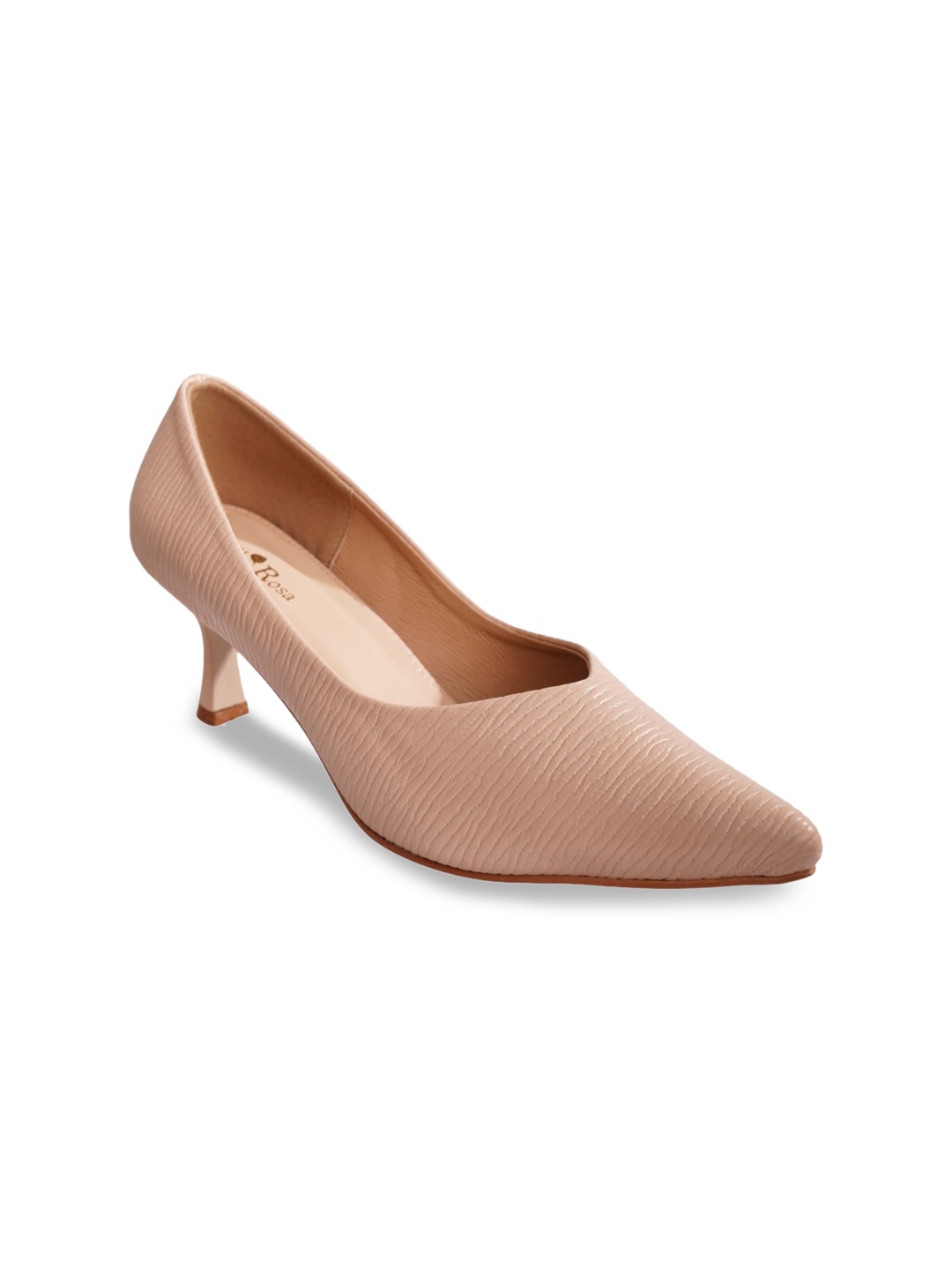 

Bella Rosa Opera Textured Pointed Toe Block Pumps, Cream