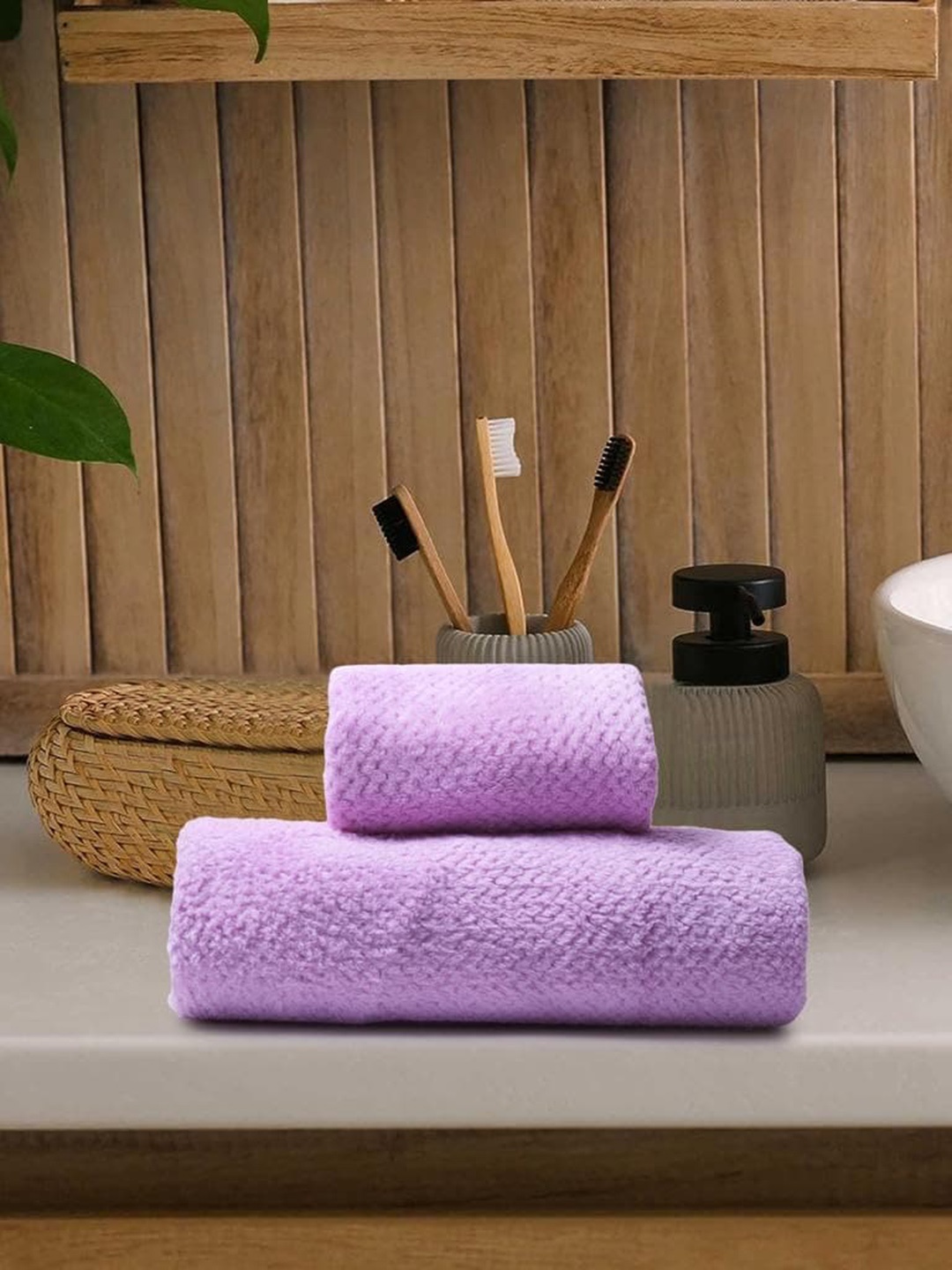 

HomeCloud Lavender 2 Pieces 400 GSM Ultra Soft Cotton Towels