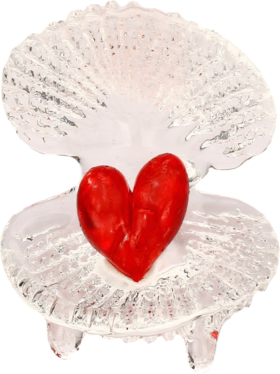 

Afast White & Red Glass Showpiece