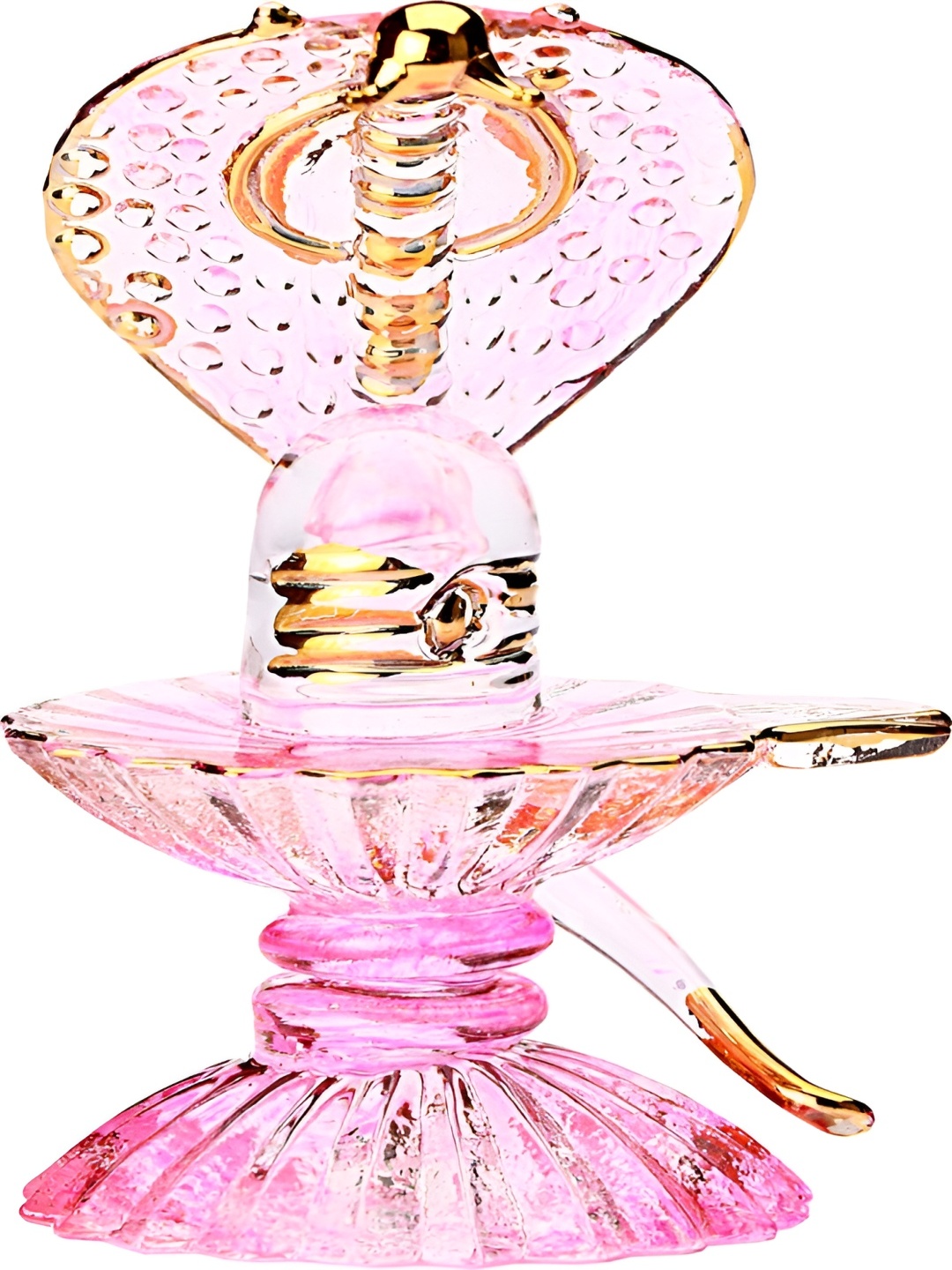 

Afast Pink Naag Shivling Crystal Showpiece