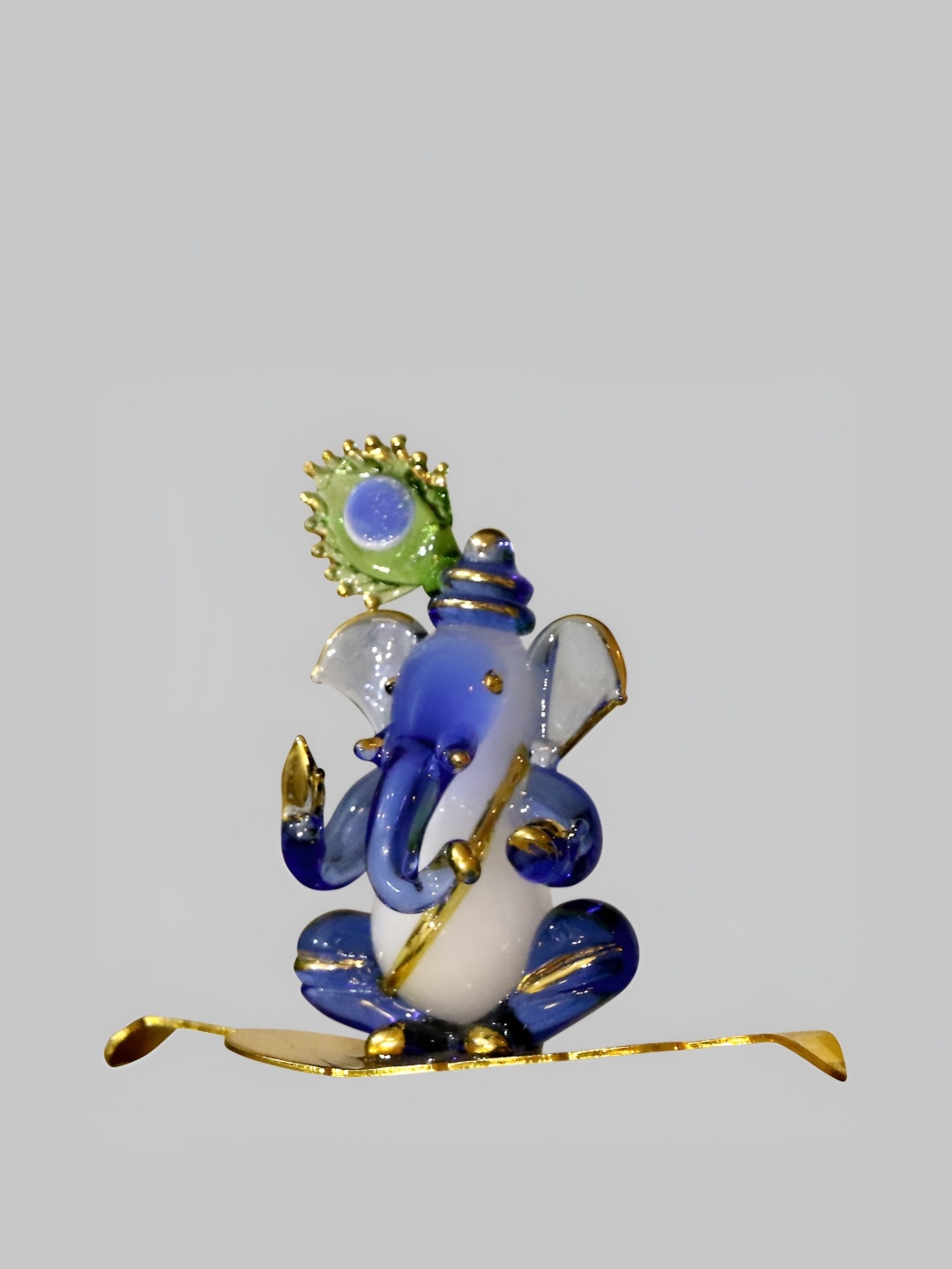 

Afast Blue & White Glass Religious Idol Showpiece