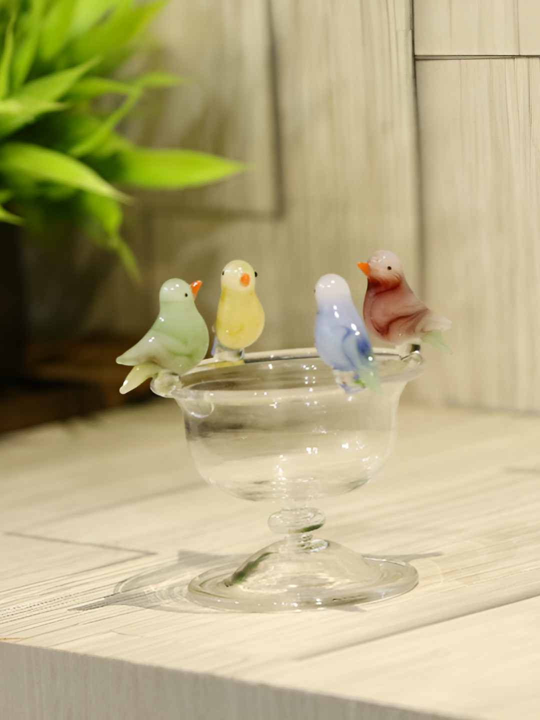 

Afast Transparent & Yellow Glass Showpiece