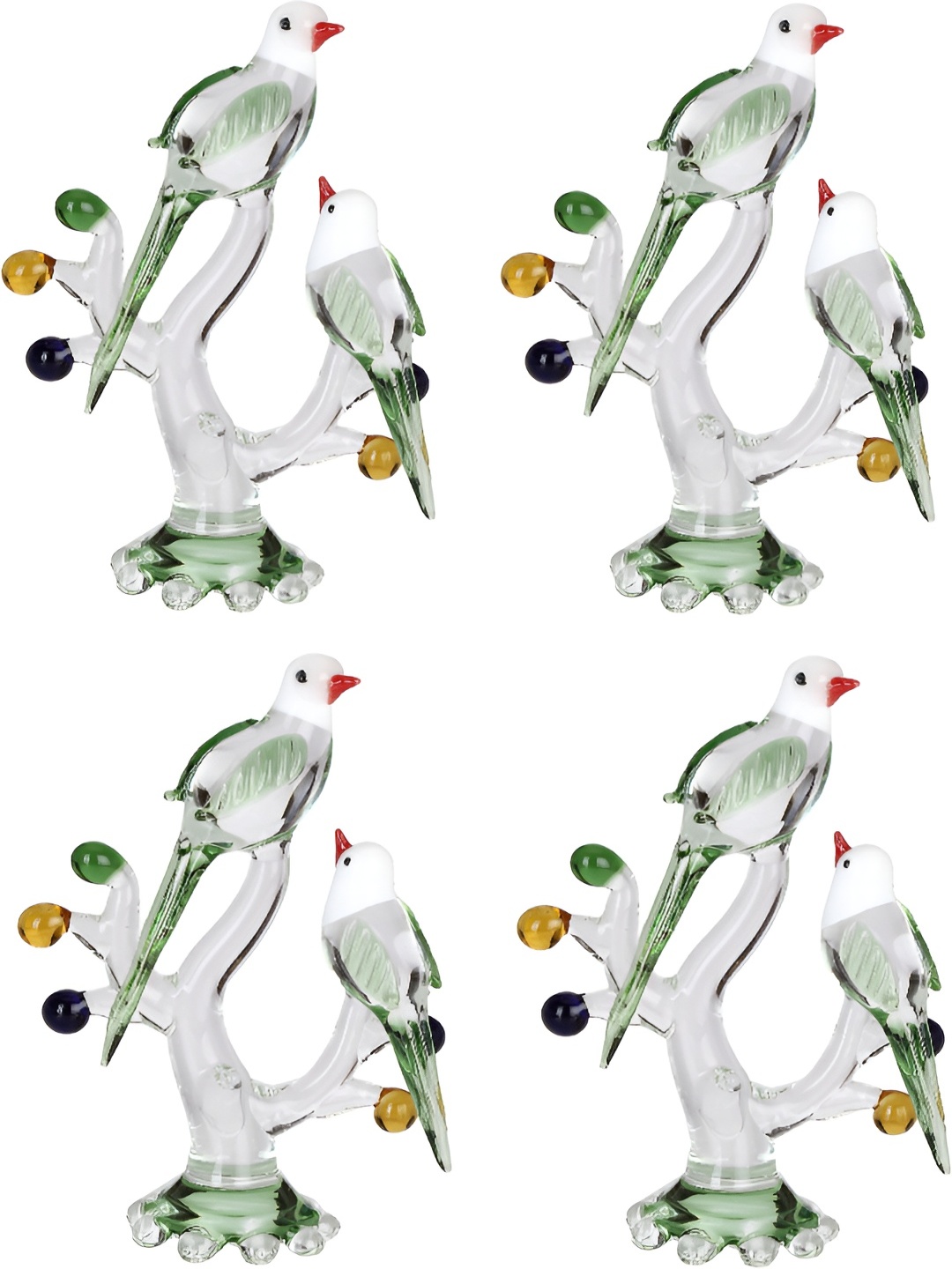 

Afast Transparent & Green Glass Showpiece