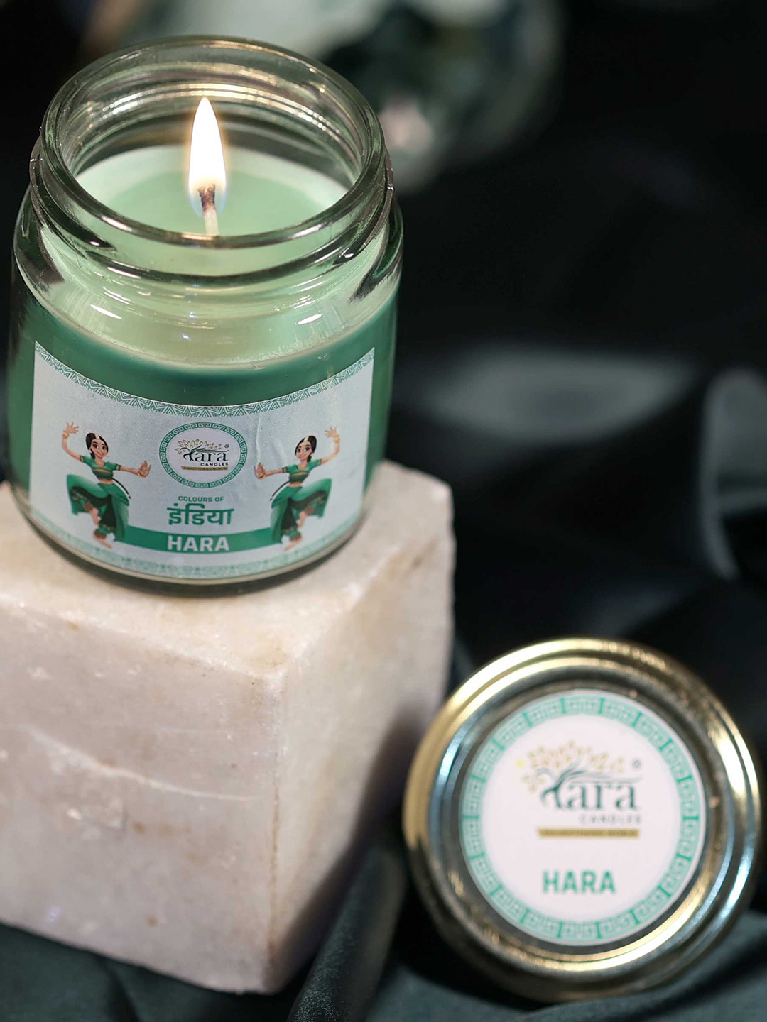 

Tara Enlightening World Bhagalpur Ke Annaras Small Container Screw Lid Candle, Off white