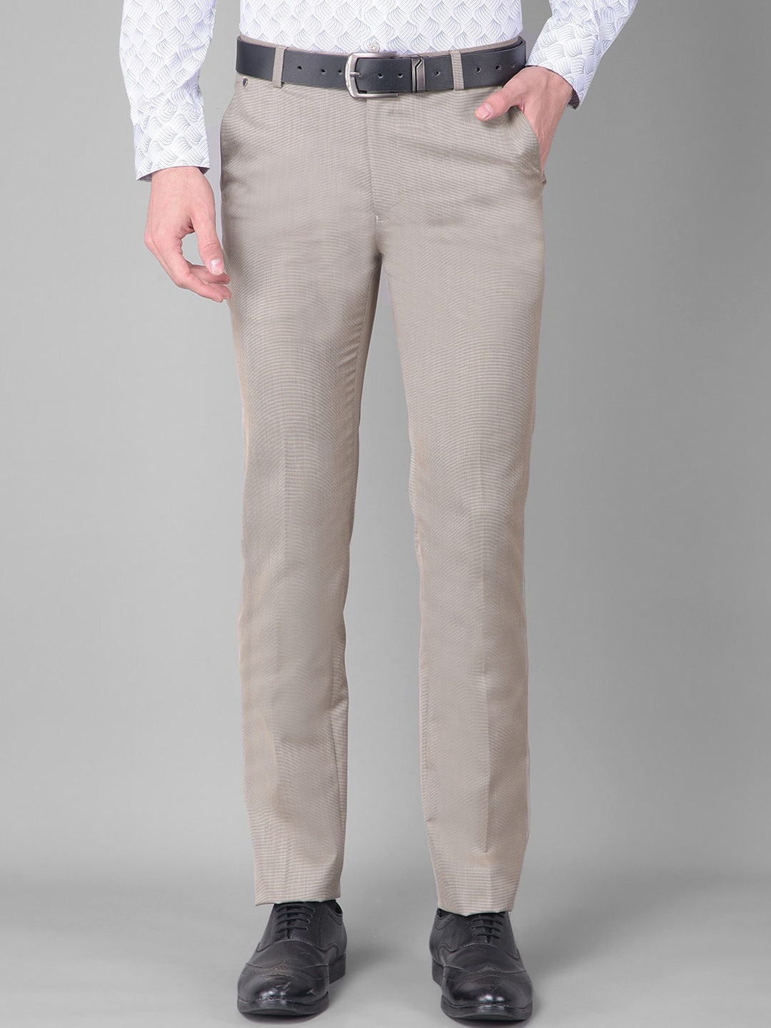 

Canary London Men Smart Slim Fit Wrinkle Free Formal Trousers, Khaki
