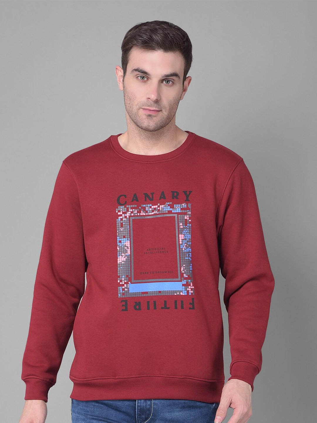 

Canary London Graphic Printed Sweatshirt, Maroon