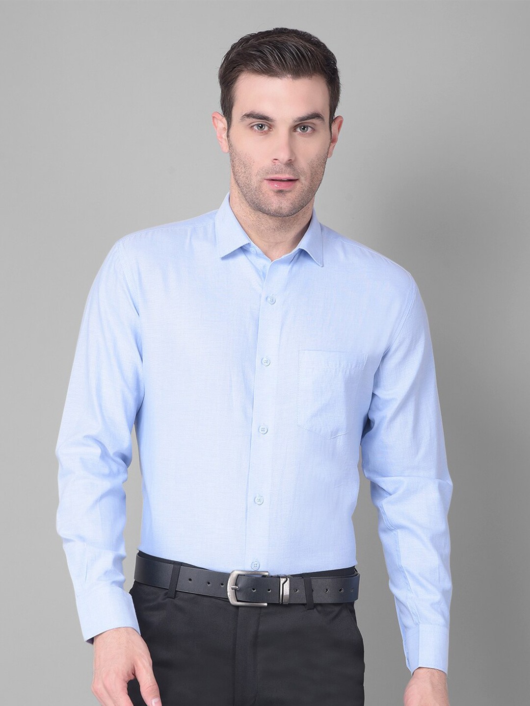 

Canary London Smart Spread Collar Cotton Formal Shirt, Blue