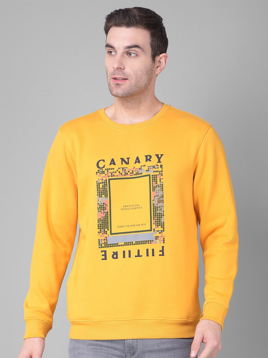 

Canary London Graphic Printed Sweatshirt, Mustard