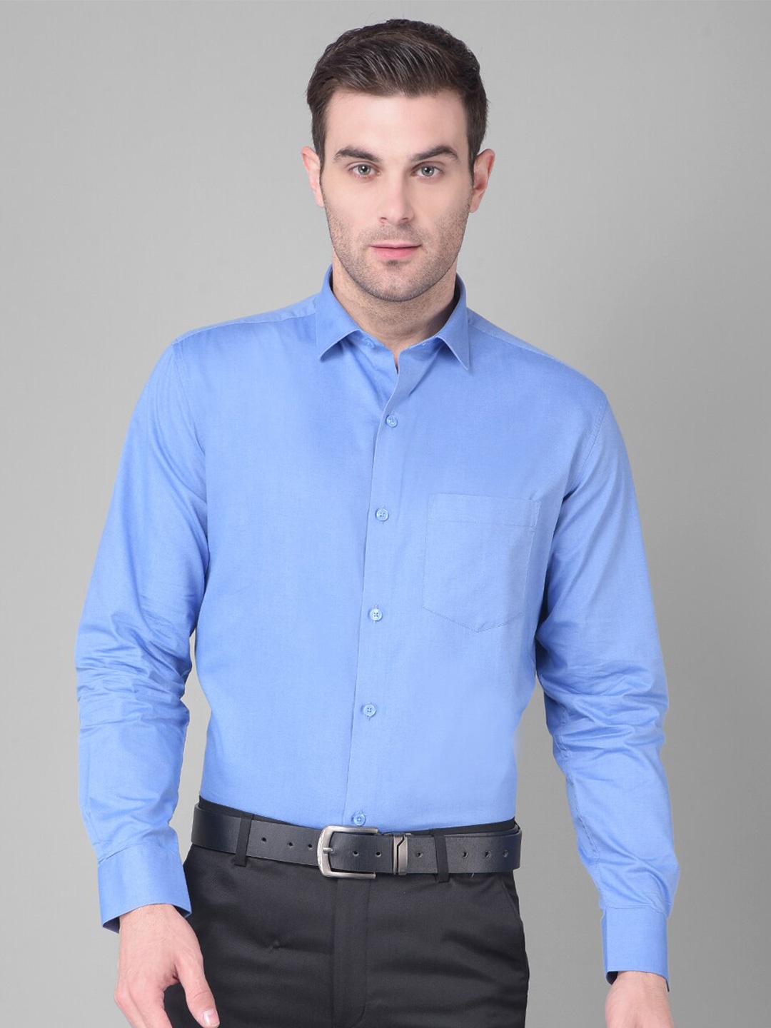 

Canary London Smart Spread Collar Cotton Formal Shirt, Blue