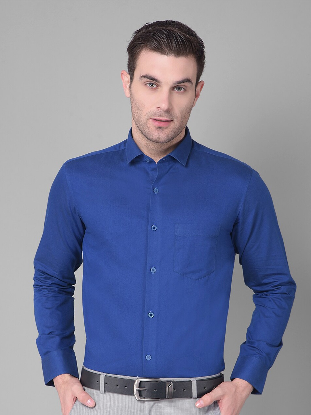 

Canary London Smart Slim Fit Cotton Formal Shirt, Blue