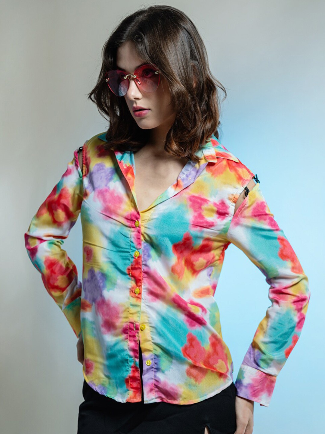 

Stylecast X Hersheinbox Tie & Dye Casual Shirt, White