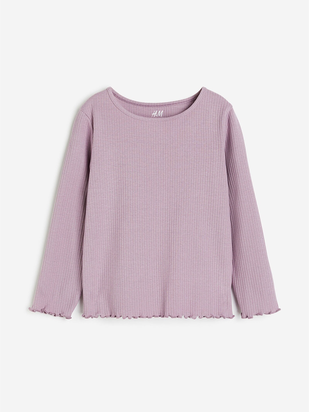 

H&M Girls Long-Sleeved Jersey Top, Purple