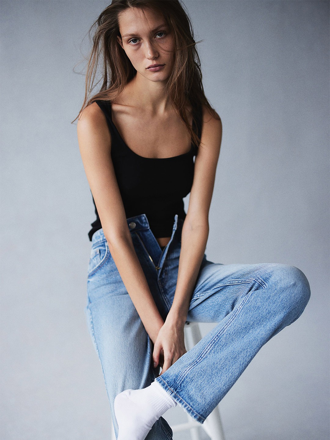 

H&M Ribbed Vest Top, Black
