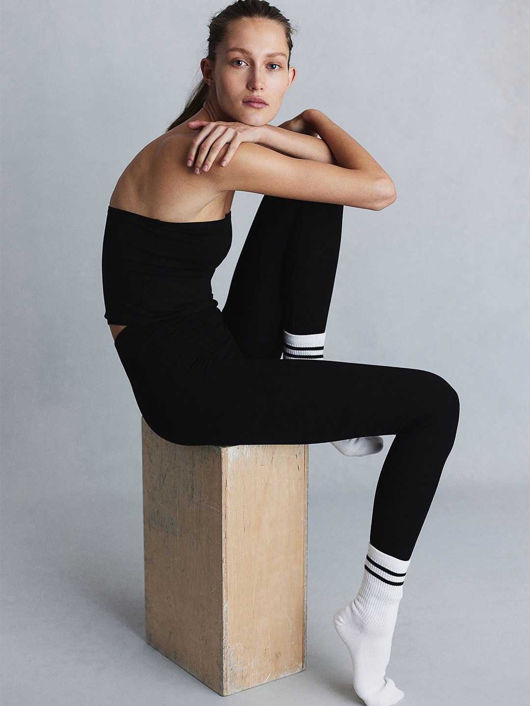 

H&M Short Tube Top, Black