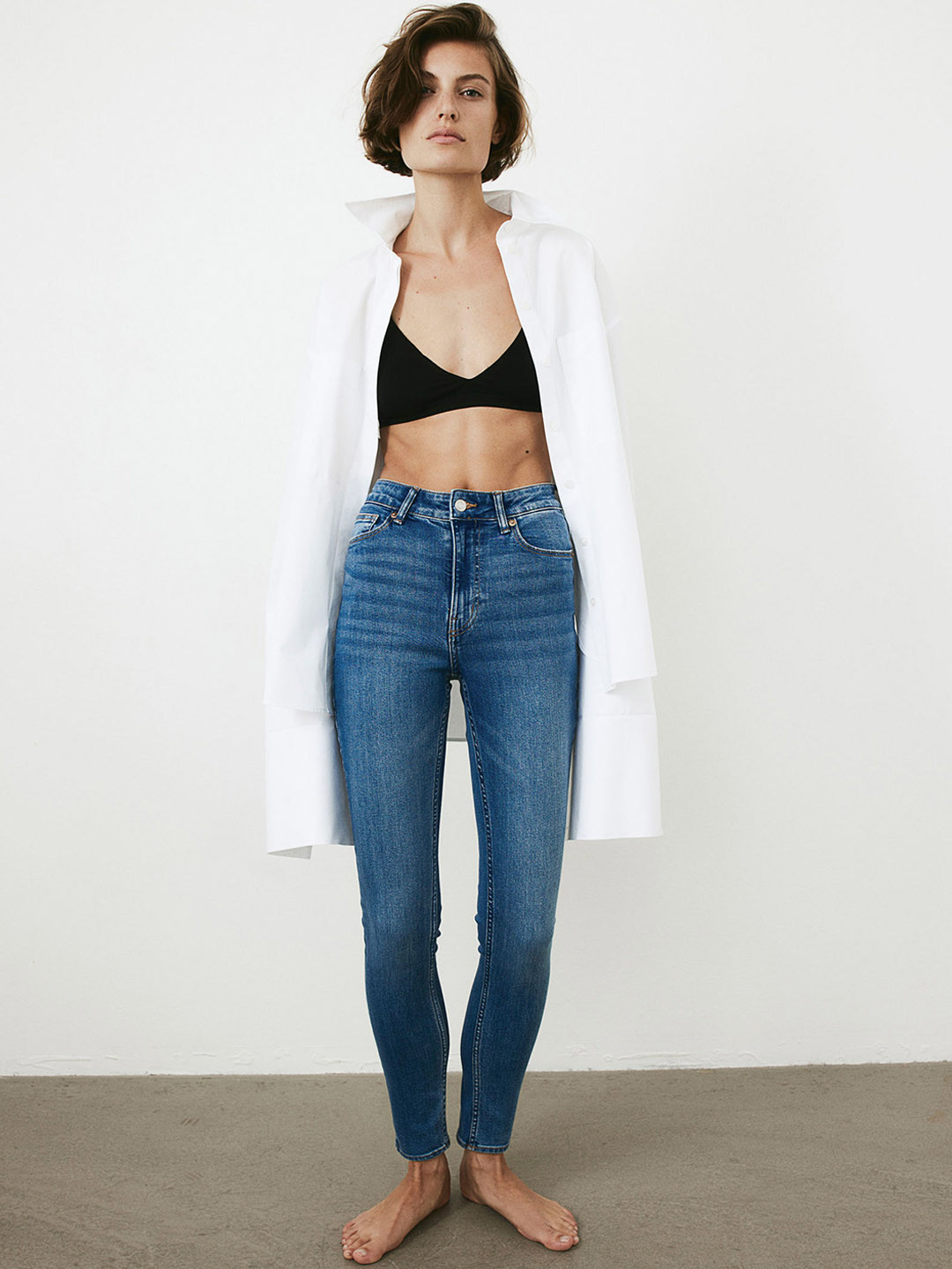 

H&M Women Skinny High Jeans, Blue