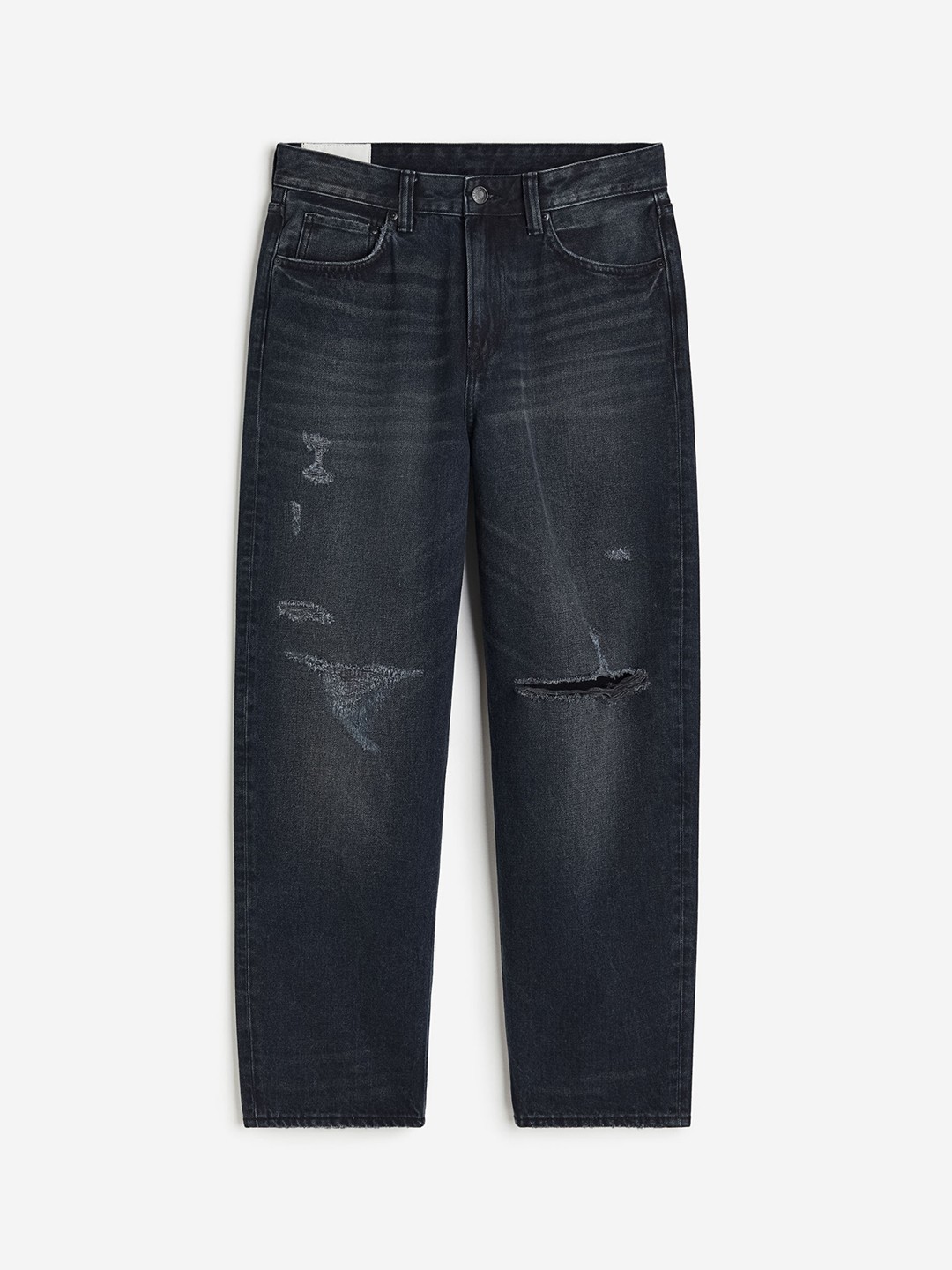 

H&M Men Pure Cotton Loose Jeans, Blue