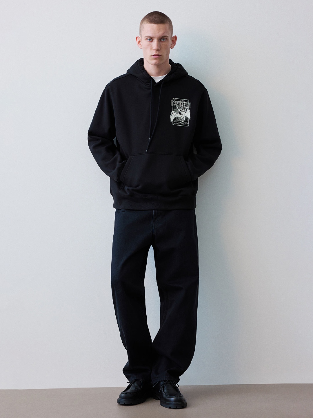 

H&M Regular Fit Hoodie, Black