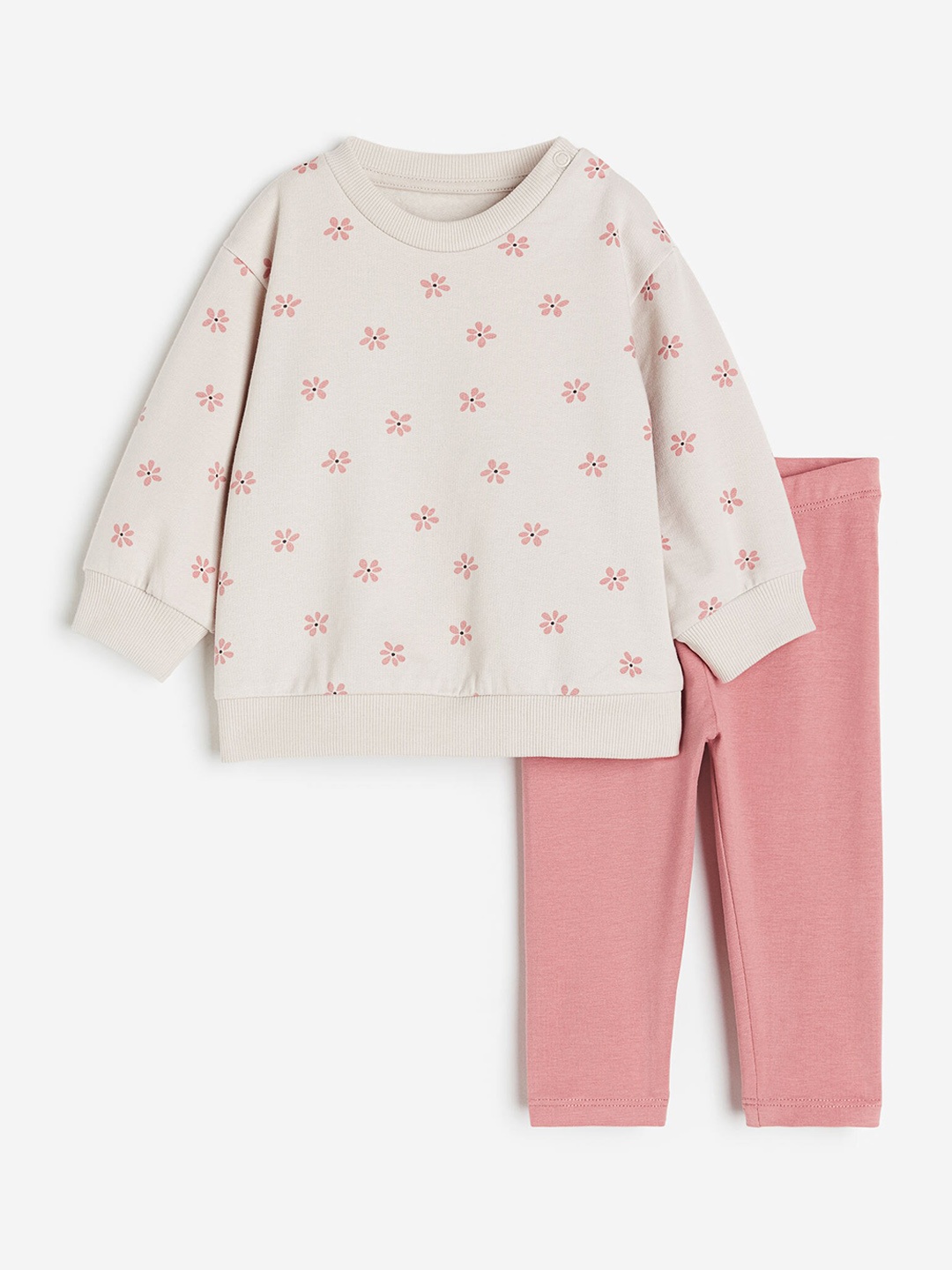 

H&M Boys 2-Piece Sweatshirt And Leggings Set, Pink