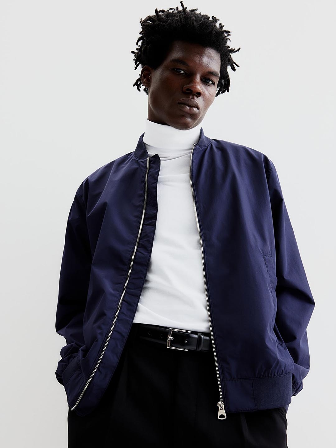 

H&M Bomber Jacket, Navy blue