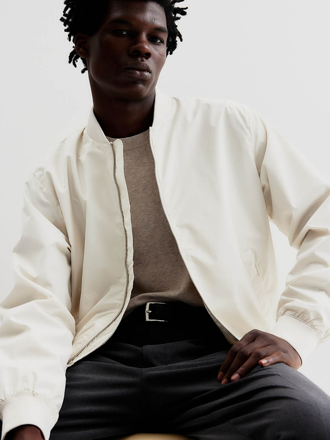 

H&M Bomber Jacket, White