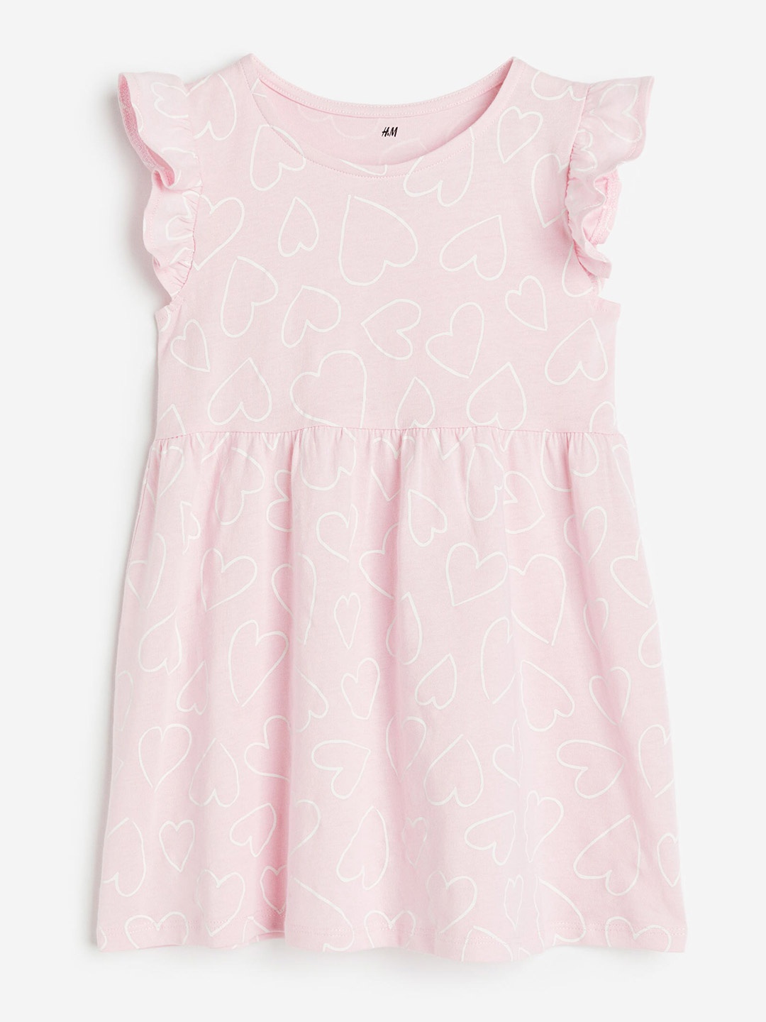 

H&M Girls Pure Cotton Patterned Dress, Pink