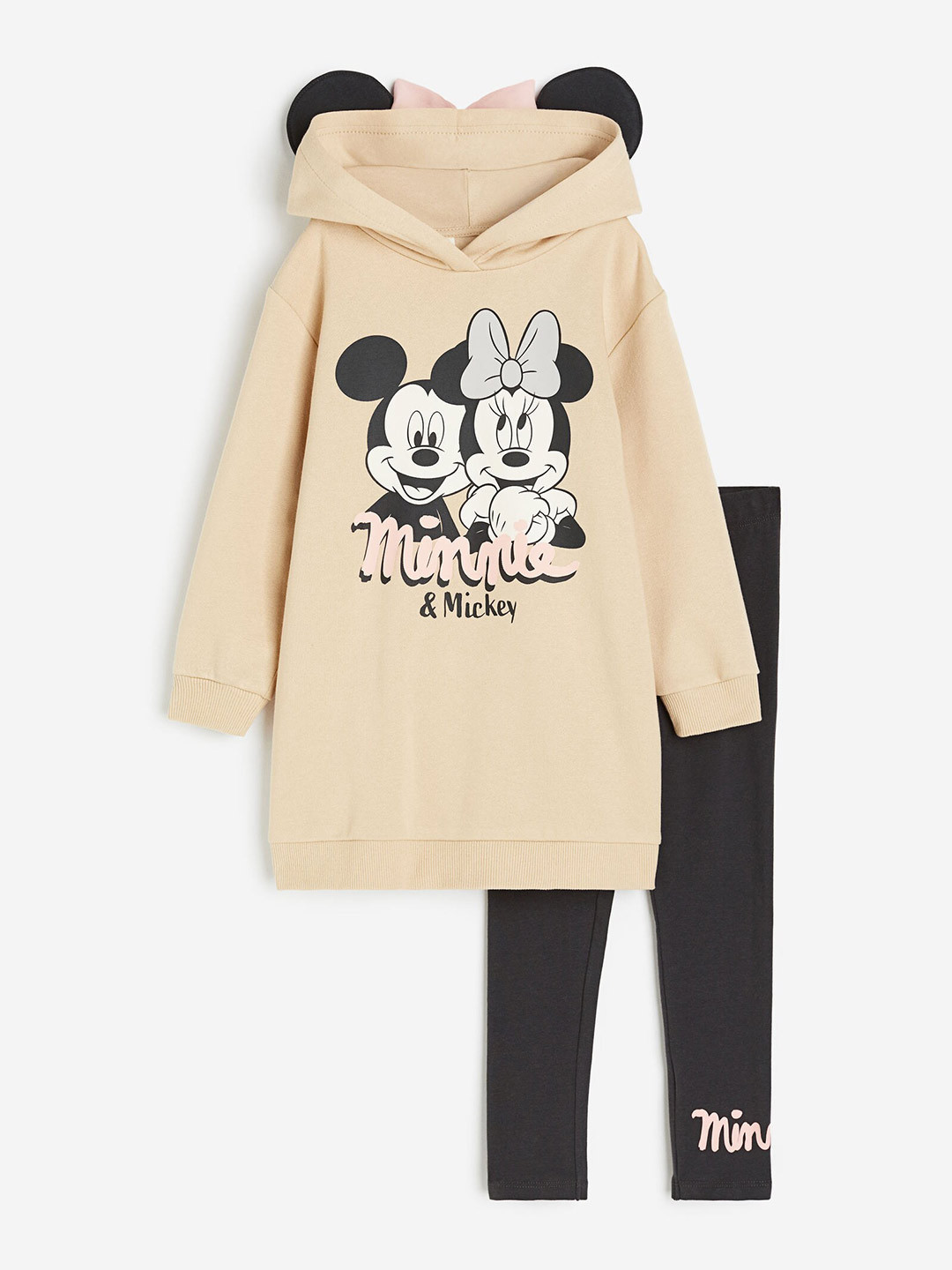 

H&M Girls 2-Piece Printed Set, Beige