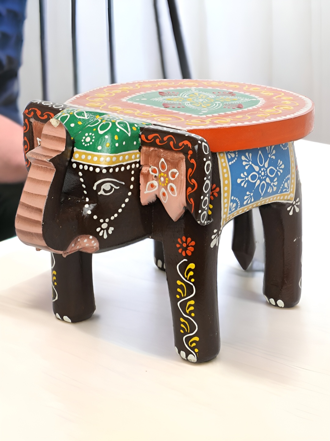 

THE COCOTIER Small Elephant Endurance end Table, Red