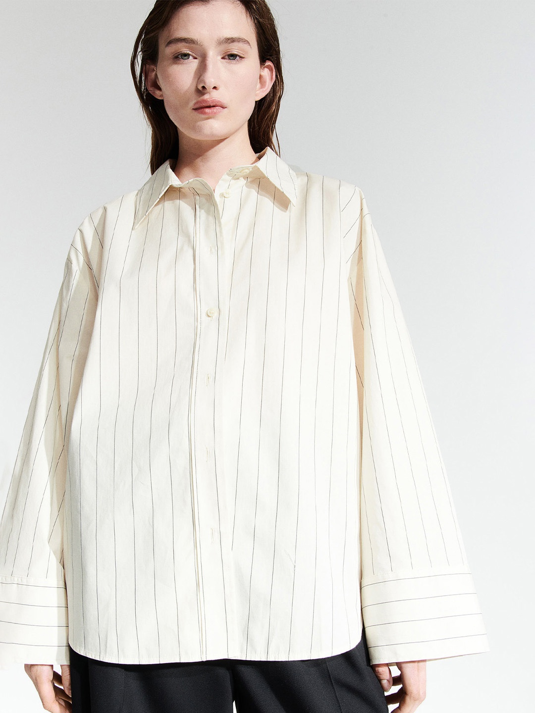 

H&M Oversized Cotton Shirt, White