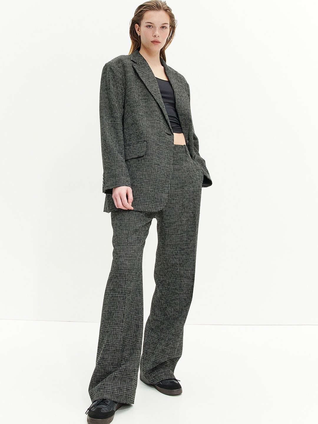 

H&M Women Straight Trousers, Black
