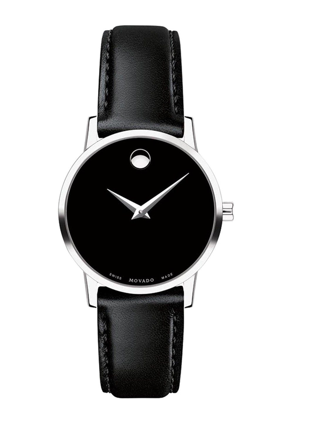 

MOVADO Museum Women Brass Dial & Leather Straps Analogue Watch 0607274, Black