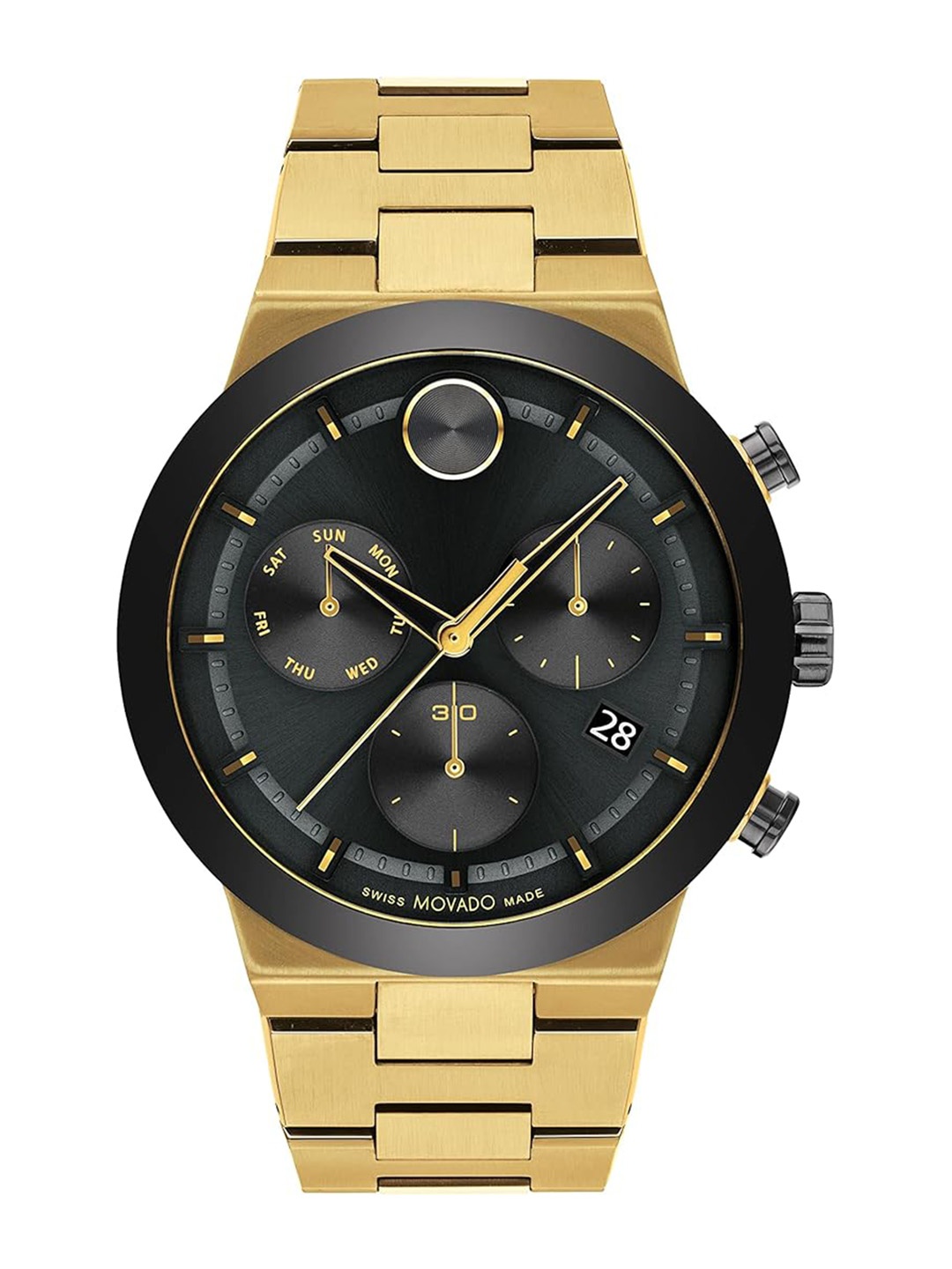 

Movado Bold Fusion Men Swiss Qtz Chrono Black Round Dial Watch - 3600858