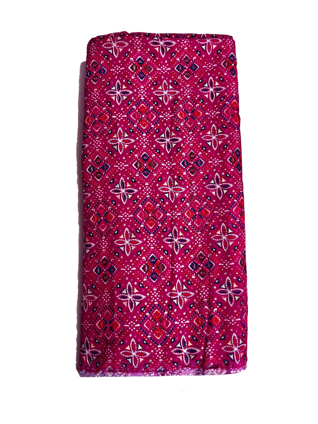 

NK Textiles Bandhani Printed Unstitched Dress Material, Pink