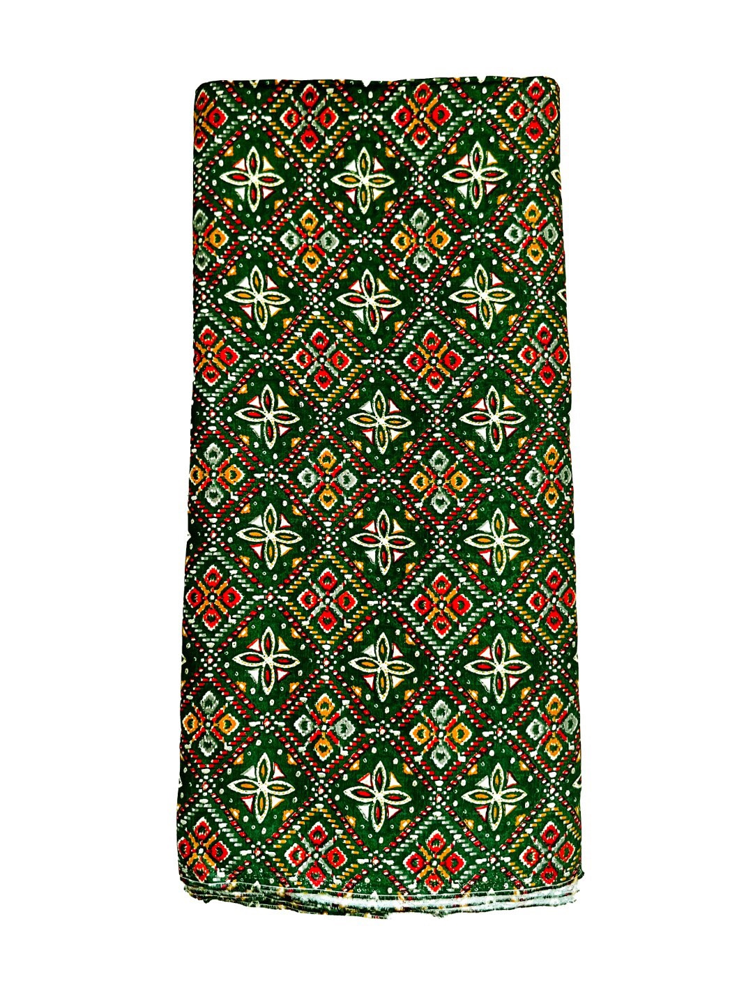 

NK Textiles Bandhani Printed Unstitched Dress Material, Green