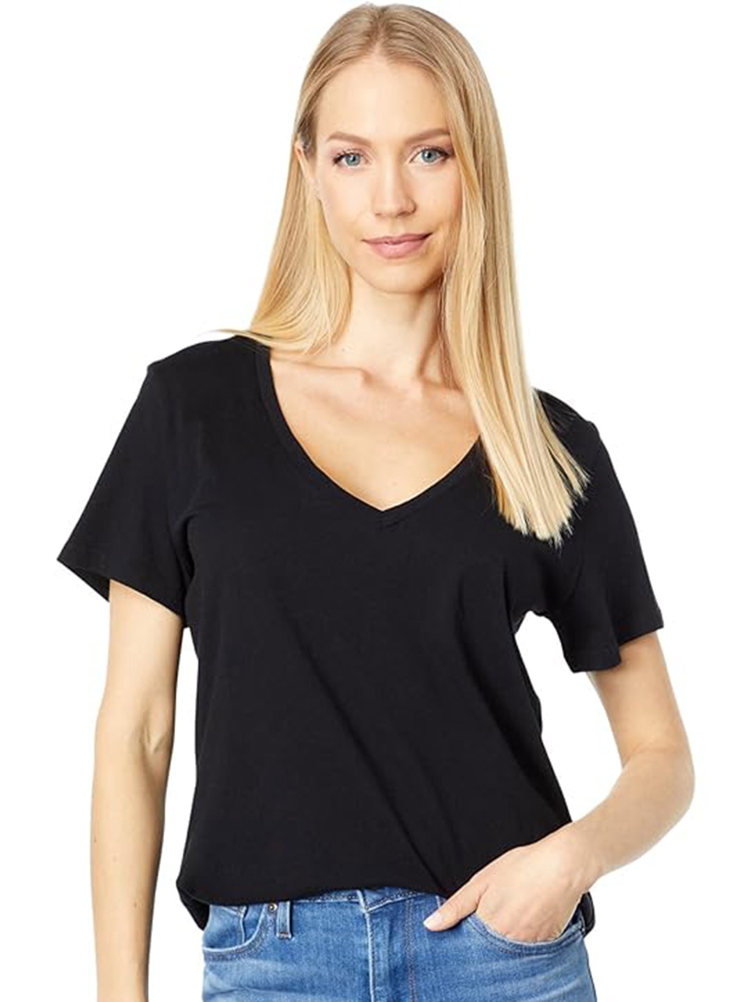 

COLOR CAPITAL V-Neck Short Sleeves Top, Multi