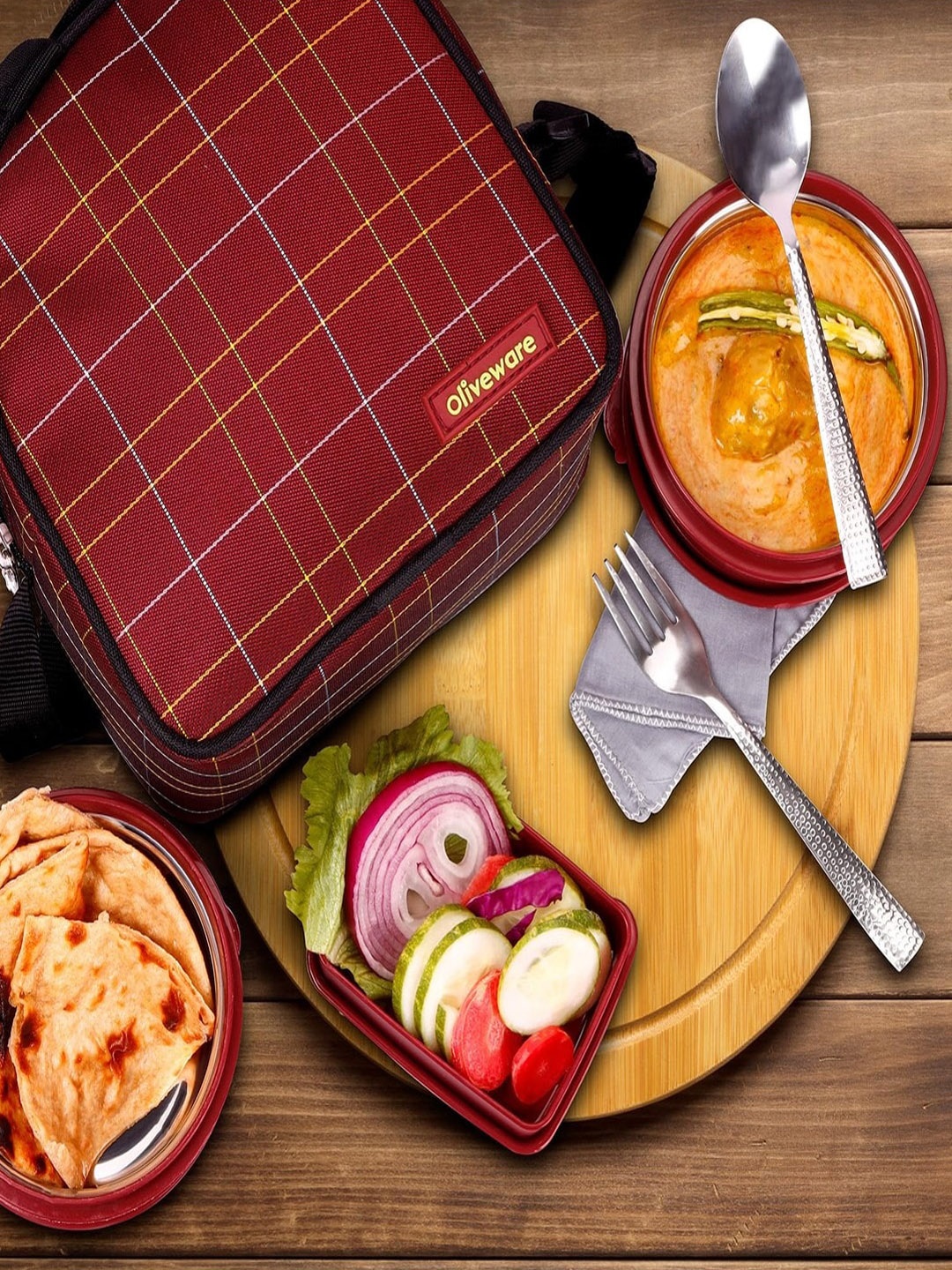 

SOPL-OLIVEWARE Red Stainless Steel Kitchen Storage