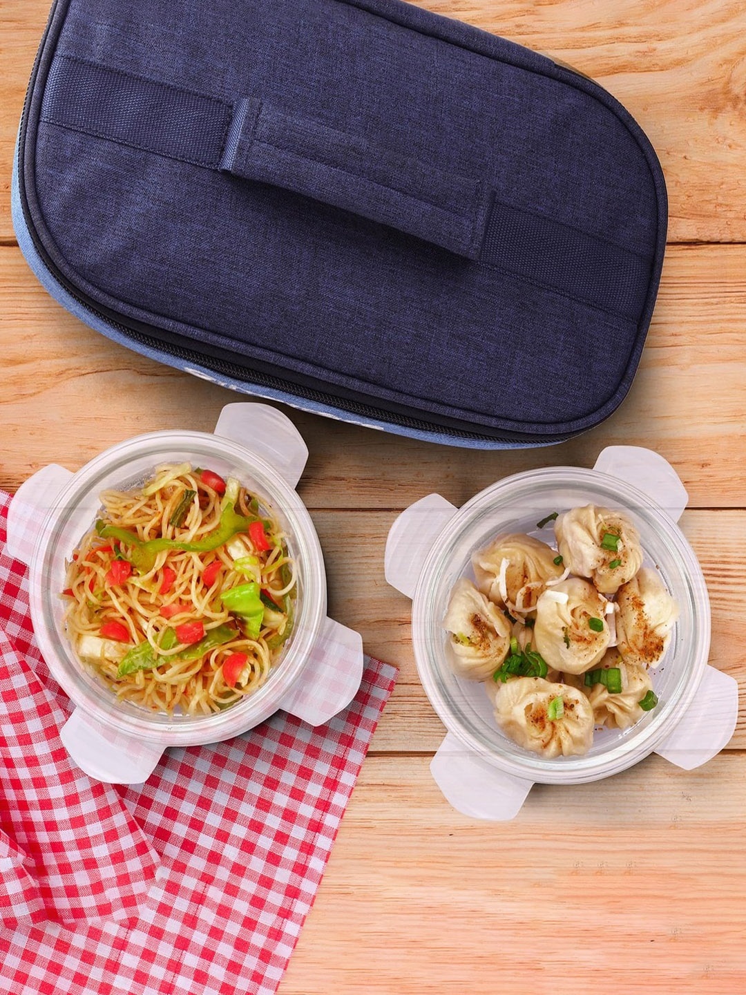 

SOPL-OLIVEWARE Blue Glass Lunch Box