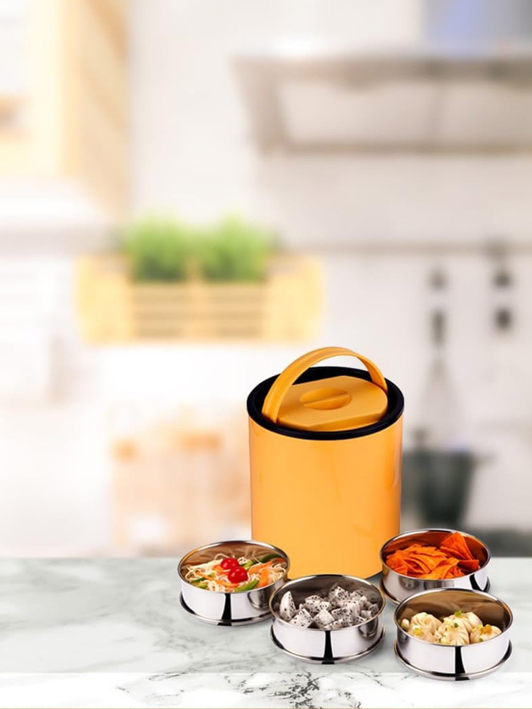 

SOPL-OLIVEWARE Yellow 5 Pieces Lunch Box & Insulted Case