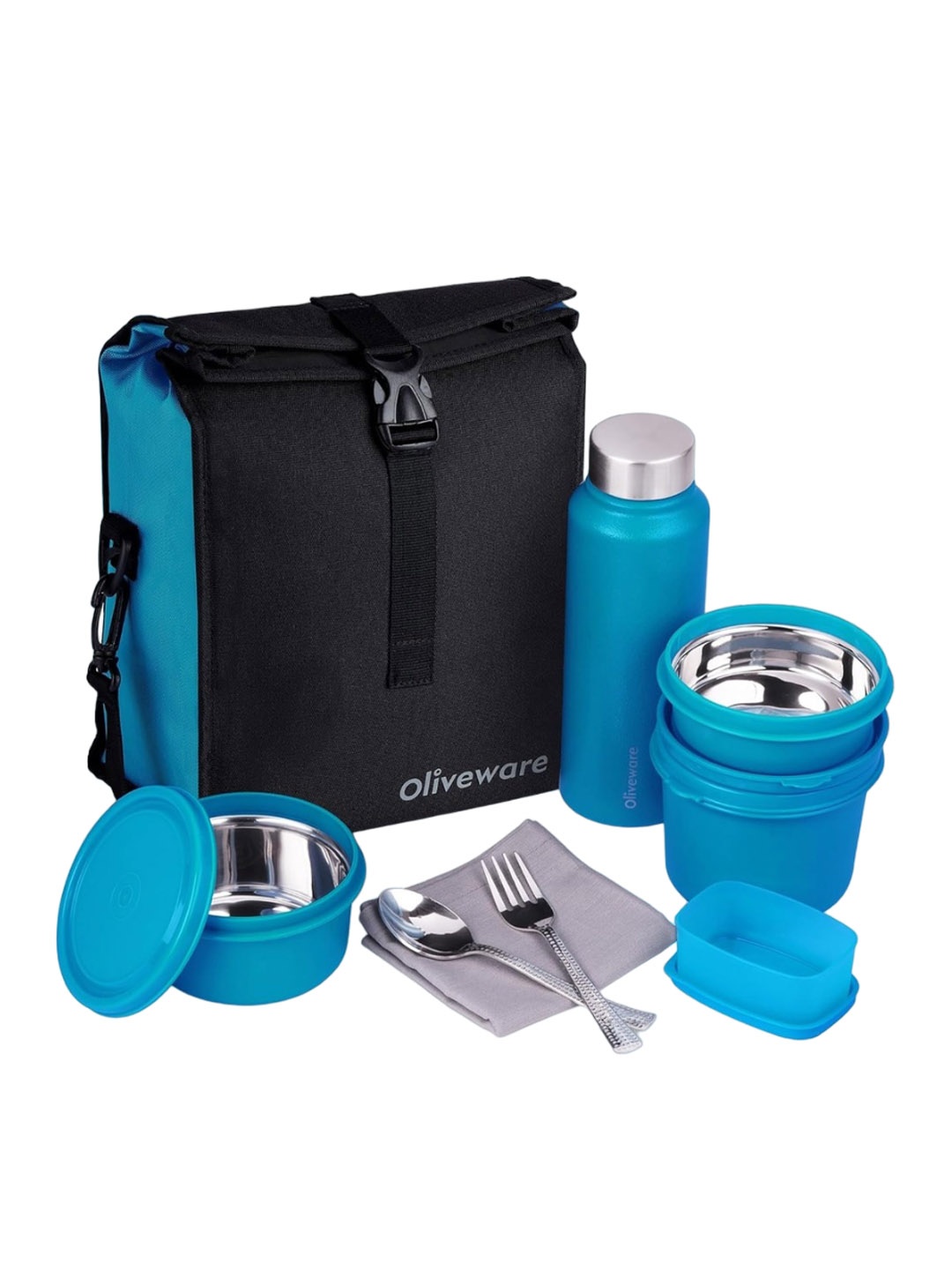 

SOPL-OLIVEWARE Blue Stainless Steel Lunch Box