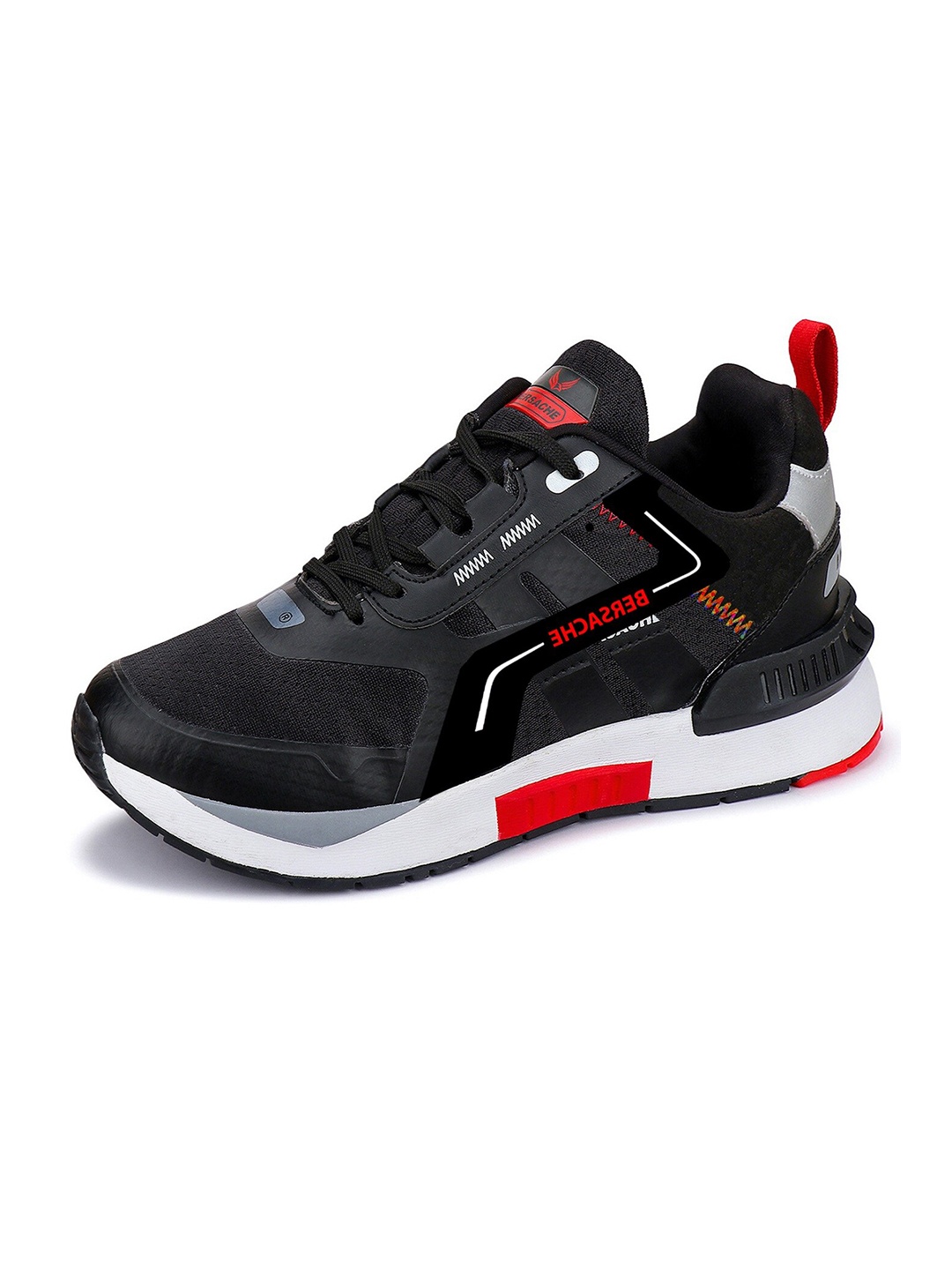 

BERSACHE Men Lightweight Non-Marking Running Shoes, Black