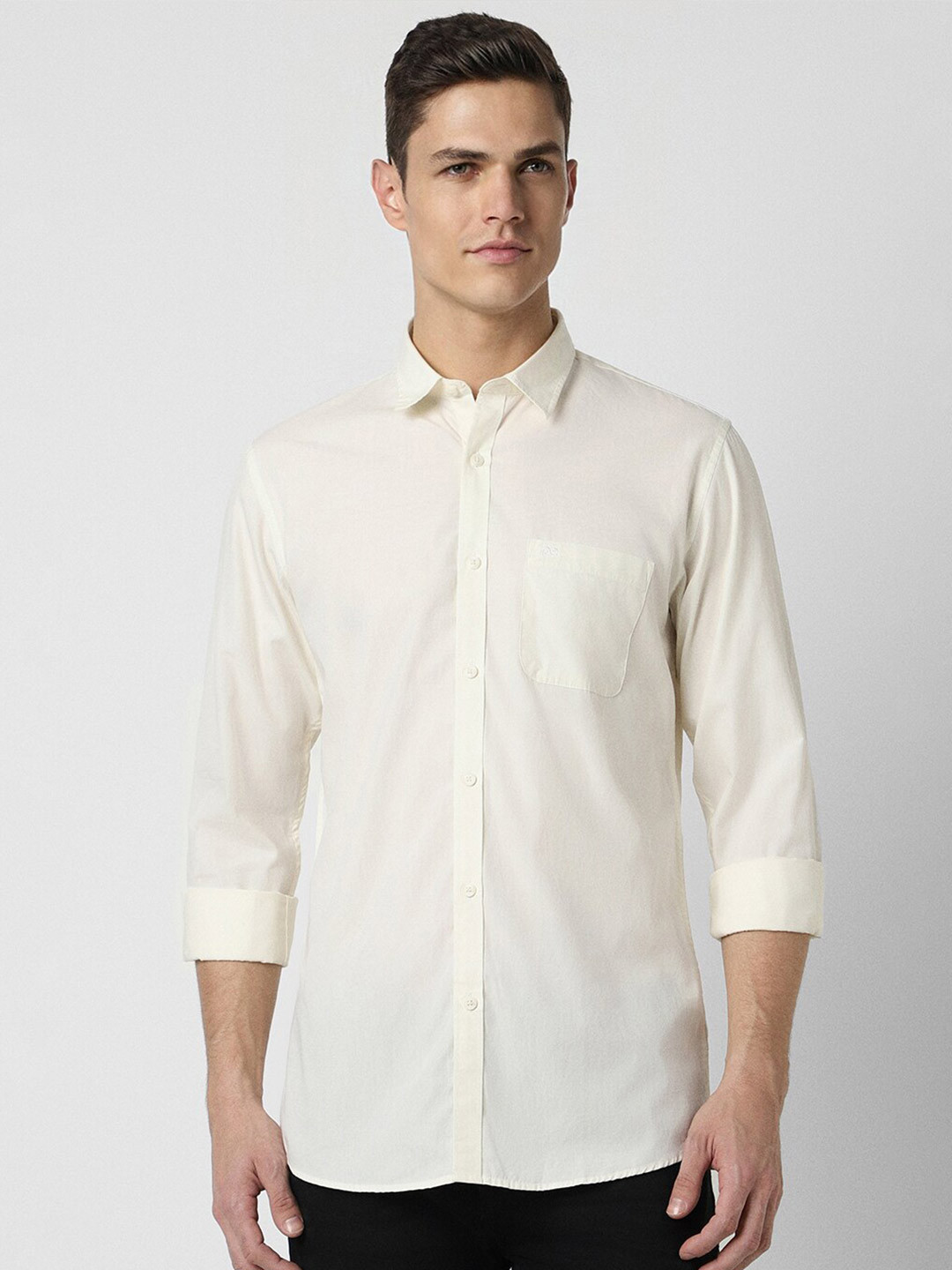 

Peter England Casuals Slim Fit Pure Cotton Casual Shirt, Cream