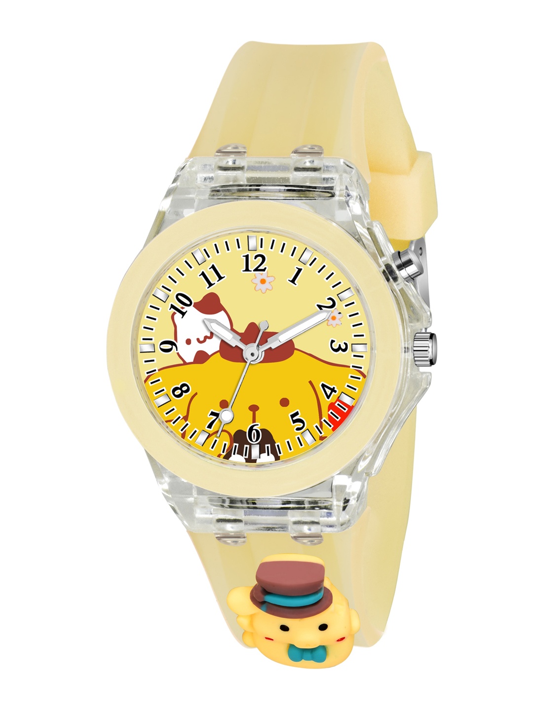 

WANTON Kids Patterned Dial & Embellished Straps Analogue Watch KD-01 PIKACHU, Yellow