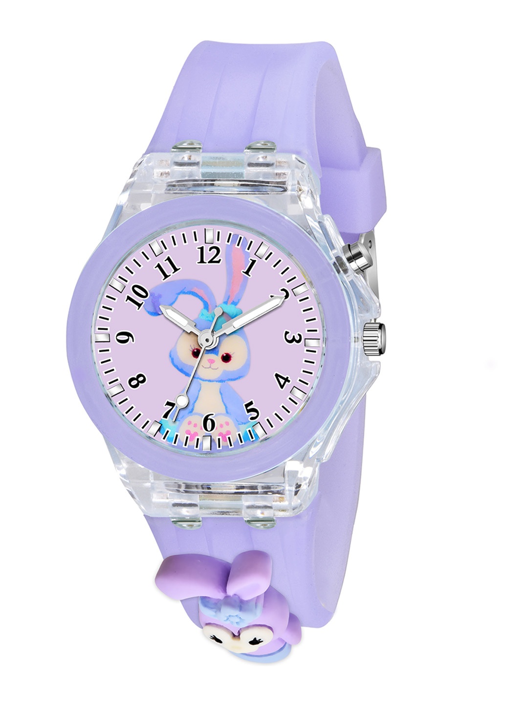 

WANTON Kids Cartoon Patterned Dial Analogue Multi Function Watch KD-01 LINA BELL PURPLE
