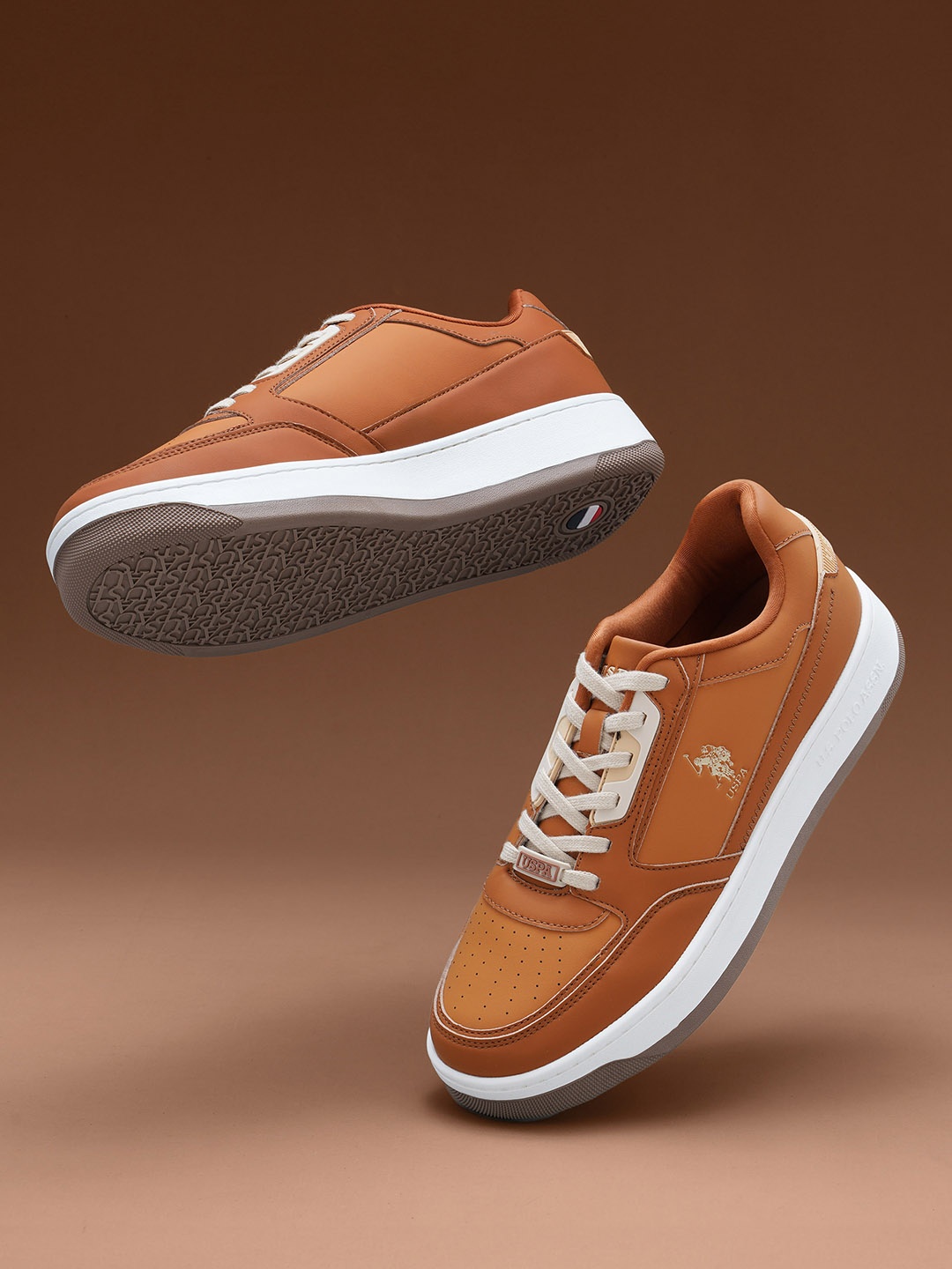 

U.S. Polo Assn. Men Storm Retro Court Sneakers, Tan