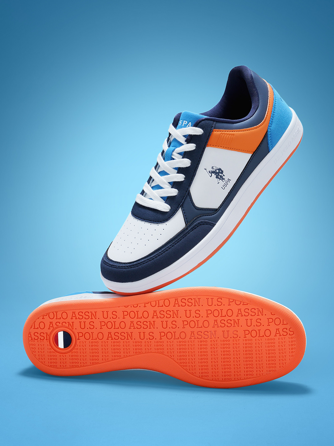 

U.S. Polo Assn. Men Stef Retro Court Sneakers, Navy blue