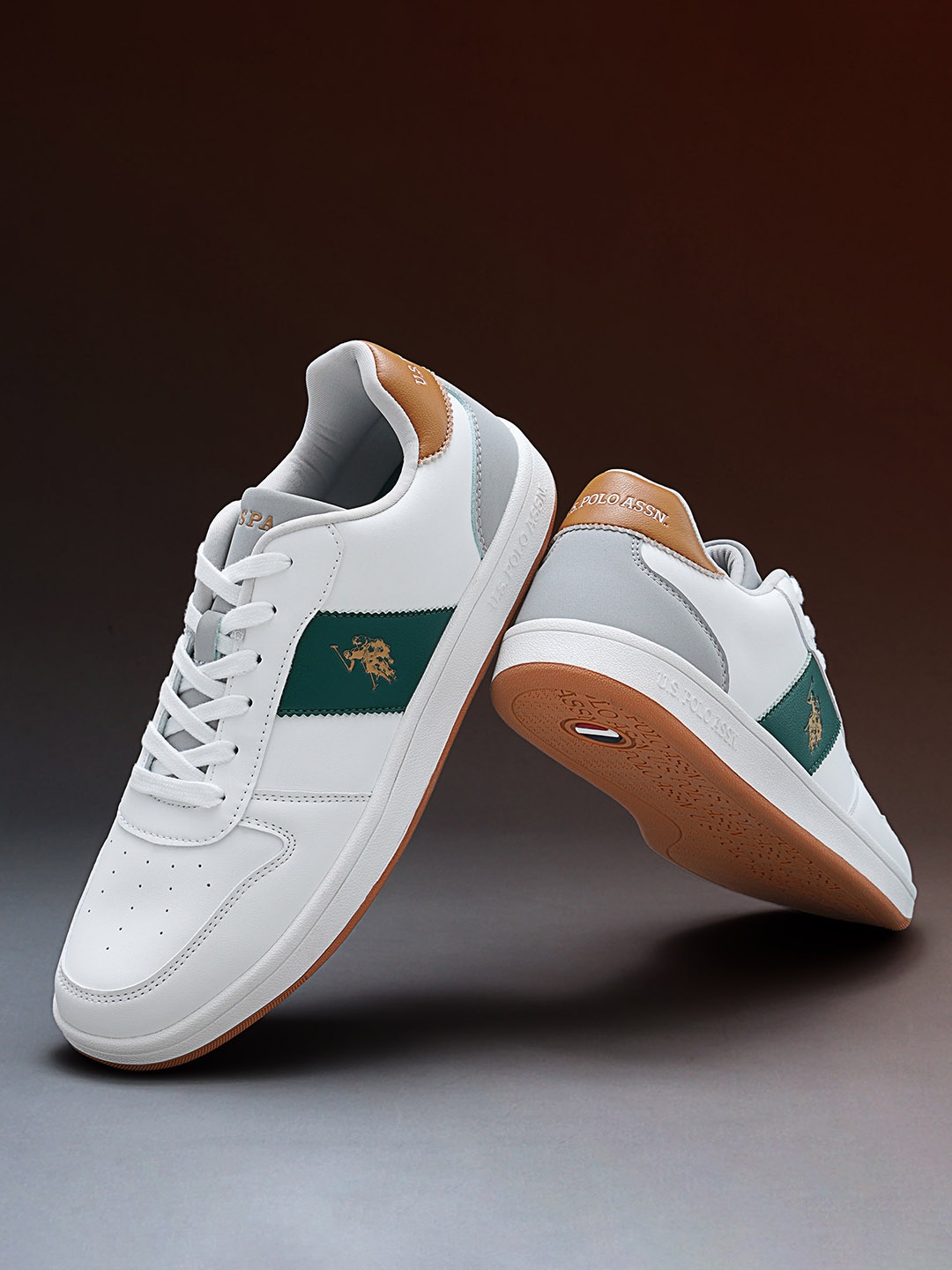 U.S. Polo Assn. Men Cuss Retro Court Sneakers, Off white